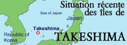 Situation recente des iles de Takeshima